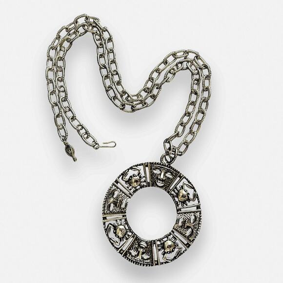 Sarah Coventry Jewelry - Sarah Coventry Talisman Of Love Necklace Silver Tone Zodiac Crab Pendant Vintage